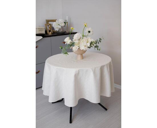 Скатерть Прованс праздничная круглая Жемчужина White Dх136 (037604), изображение 12 Скатерть Прованс праздничная круглая Жемчужина White Dх136 (037604), изображение 12