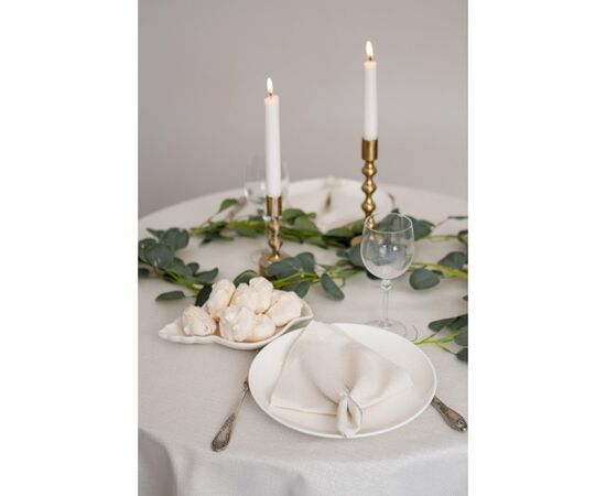 Скатерть Прованс праздничная круглая Жемчужина White Dх136 (037604), изображение 6 Скатерть Прованс праздничная круглая Жемчужина White Dх136 (037604), изображение 6