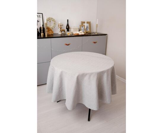 Скатерть Прованс праздничная круглая Жемчужина Silver Dх180 (037606), изображение 4 Скатерть Прованс праздничная круглая Жемчужина Silver Dх180 (037606), изображение 4