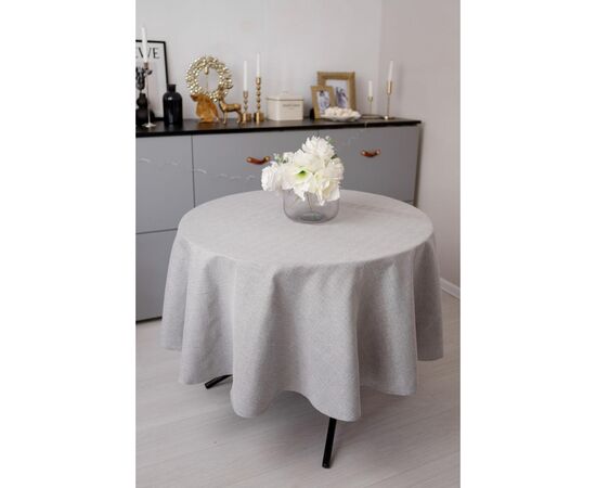 Скатерть Прованс праздничная круглая Жемчужина Silver Dх180 (037606), изображение 6 Скатерть Прованс праздничная круглая Жемчужина Silver Dх180 (037606), изображение 6