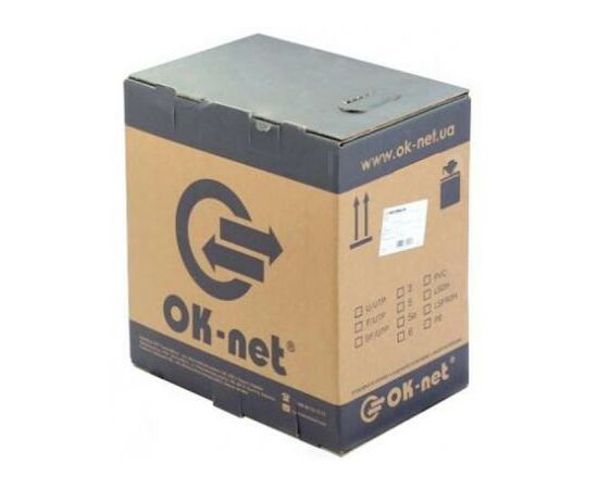 Кабель мережевий OK-Net UTP 500м cat.5, 2 пари, зовнішній (U/UTP-cat.5) (КПП-ВП (100) 2х2х0,50 / 500)