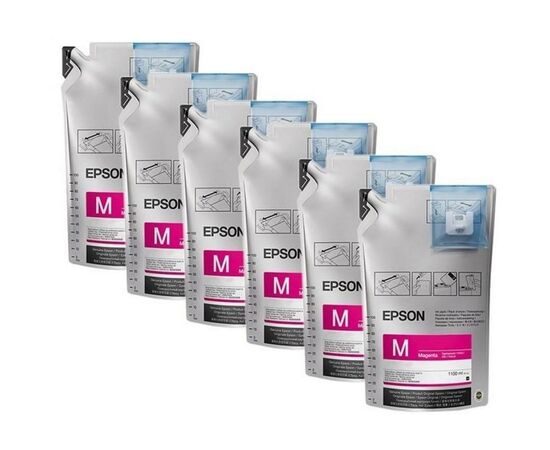 Контейнер с чернилами Epson SC-F6300 UltraChrome DS Ink Magenta 1.1L*6pcs (C13T46D340)