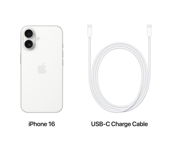 Мобильный телефон Apple iPhone 16 128GB White (MYE93), изображение 8 Мобильный телефон Apple iPhone 16 128GB White (MYE93), изображение 8