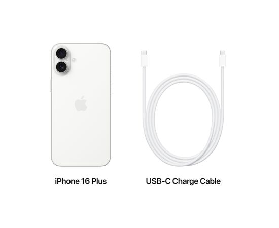 Мобильный телефон Apple iPhone 16 Plus 128GB White (MXVV3), изображение 8 Мобильный телефон Apple iPhone 16 Plus 128GB White (MXVV3), изображение 8