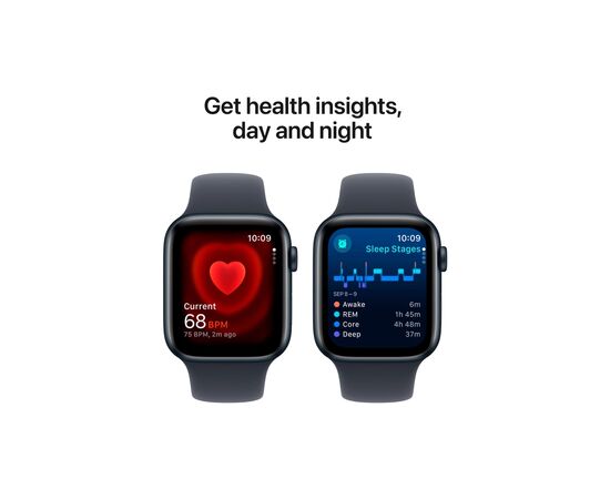 Смарт-часы Apple Watch SE 2024 GPS 44mm Midnight Aluminium Case with Midnight Sport Band - S/M (MXEJ3QH/A), изображение 5 Смарт-часы Apple Watch SE 2024 GPS 44mm Midnight Aluminium Case with Midnight Sport Band - S/M (MXEJ3QH/A), изображение 5