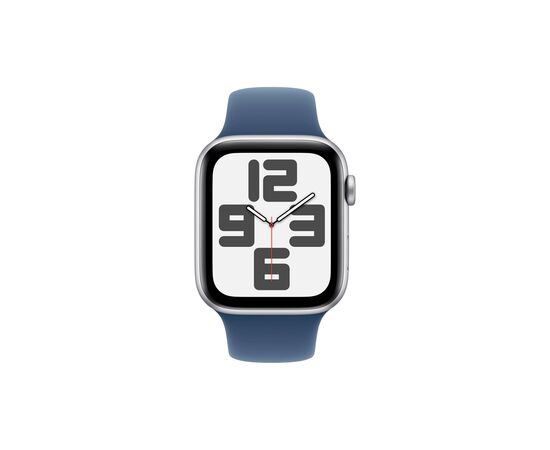 Смарт-годинник Apple Watch SE 2024 GPS 44mm Silver Aluminium Case with Denim Sport Band - S/M (MXEQ3QH/A), зображення 2 Смарт-годинник Apple Watch SE 2024 GPS 44mm Silver Aluminium Case with Denim Sport Band - S/M (MXEQ3QH/A), зображення 2