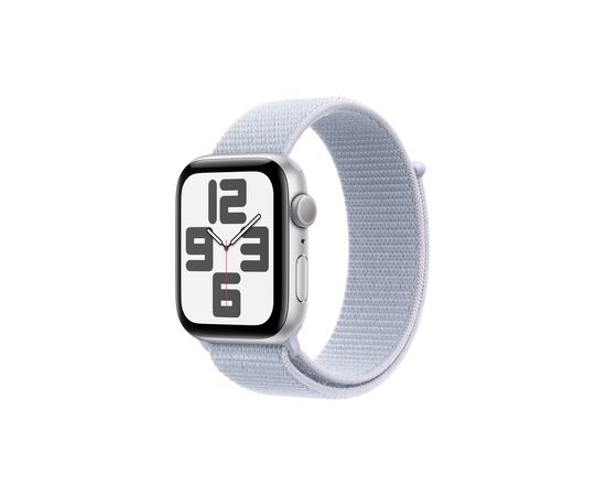 Смарт-годинник Apple Watch SE 2024 GPS 44mm Silver Aluminium Case with Blue Cloud Sport Loop (MXET3QH/A)