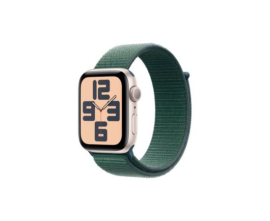Смарт-часы Apple Watch SE 2024 GPS 44mm Starlight Aluminium Case with Lake Green Sport Loop (MXEW3QH/A)