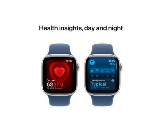 Смарт-годинник Apple Watch Series 10 GPS 42mm Silver Aluminium Case with Denim Sport Band - S/M (MWWA3QH/A), зображення 5 Смарт-годинник Apple Watch Series 10 GPS 42mm Silver Aluminium Case with Denim Sport Band - S/M (MWWA3QH/A), зображення 5