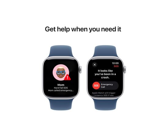 Смарт-годинник Apple Watch Series 10 GPS 42mm Silver Aluminium Case with Denim Sport Band - S/M (MWWA3QH/A), зображення 6 Смарт-годинник Apple Watch Series 10 GPS 42mm Silver Aluminium Case with Denim Sport Band - S/M (MWWA3QH/A), зображення 6