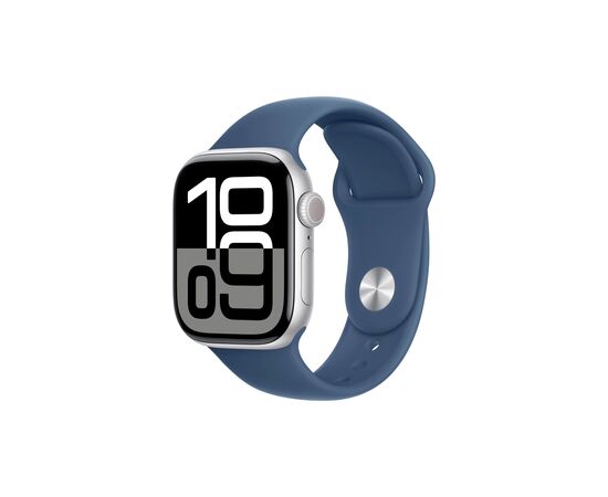 Смарт-годинник Apple Watch Series 10 GPS 42mm Silver Aluminium Case with Denim Sport Band - S/M (MWWA3QH/A)