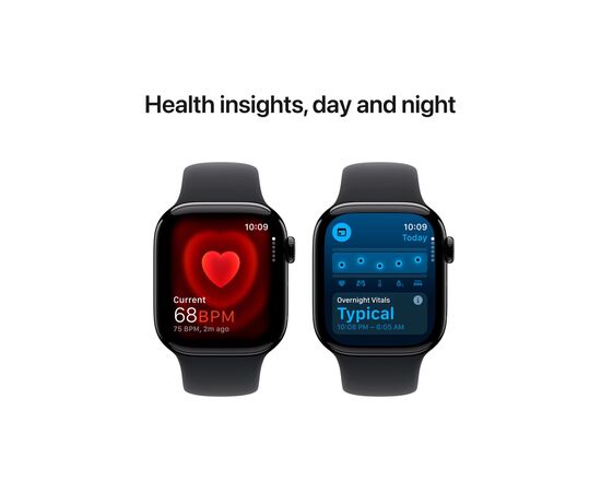 Смарт-часы Apple Watch Series 10 GPS 42mm Jet Black Aluminium Case with Black Sport Band - S/M (MWWE3QH/A), изображение 5 Смарт-часы Apple Watch Series 10 GPS 42mm Jet Black Aluminium Case with Black Sport Band - S/M (MWWE3QH/A), изображение 5