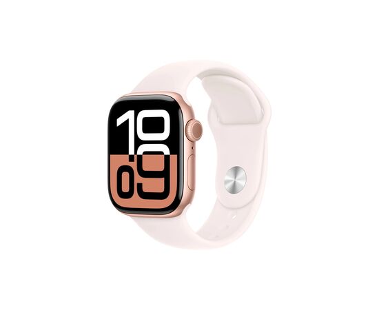 Смарт-годинник Apple Watch Series 10 GPS 42mm Rose Gold Aluminium Case with Light Blush Sport Band - S/M (MWWH3QH/A)