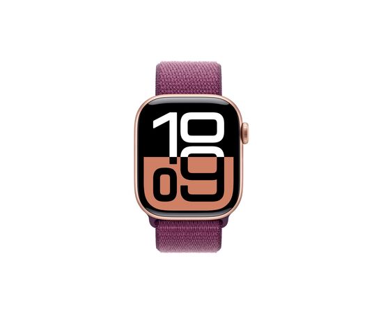 Смарт-часы Apple Watch Series 10 GPS 42mm Rose Gold Aluminium Case with Plum Sport Loop (MWWK3QH/A), изображение 2