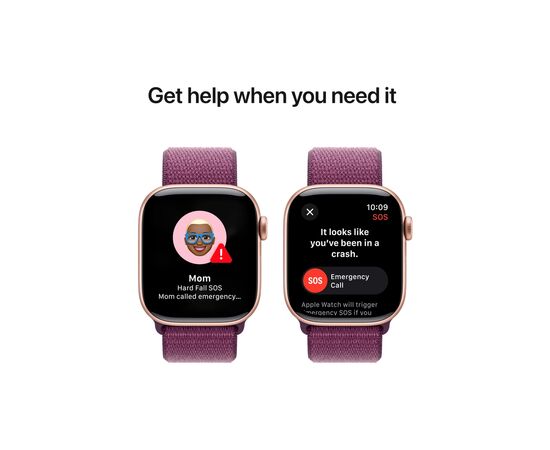 Смарт-часы Apple Watch Series 10 GPS 42mm Rose Gold Aluminium Case with Plum Sport Loop (MWWK3QH/A), изображение 6