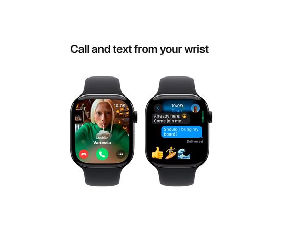 Смарт-годинник Apple Watch Series 10 GPS 46mm Jet Black Aluminium Case with Black Sport Band - S/M (MWWP3QH/A), зображення 7