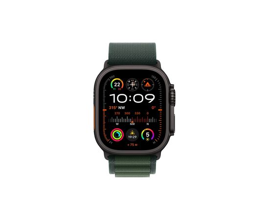 Смарт-годинник Apple Watch Ultra 2 2024 GPS + Cellular 49mm Black Titanium Case with Dark Green Alpine Loop - Medium (MX4R3UL/A), зображення 2 Смарт-годинник Apple Watch Ultra 2 2024 GPS + Cellular 49mm Black Titanium Case with Dark Green Alpine Loop - Medium (MX4R3UL/A), зображення 2