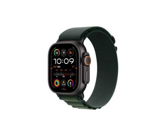 Смарт-годинник Apple Watch Ultra 2 2024 GPS + Cellular 49mm Black Titanium Case with Dark Green Alpine Loop - Medium (MX4R3UL/A)