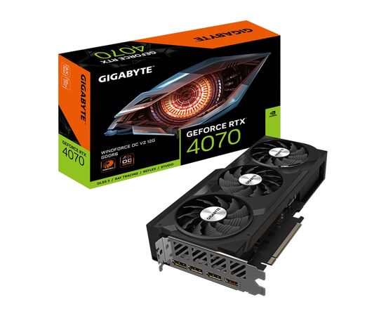 Видеокарта GIGABYTE GeForce RTX4070 12Gb WINDFORCE OC (GV-N4070WF3OCV2-12GD), изображение 8 Видеокарта GIGABYTE GeForce RTX4070 12Gb WINDFORCE OC (GV-N4070WF3OCV2-12GD), изображение 8