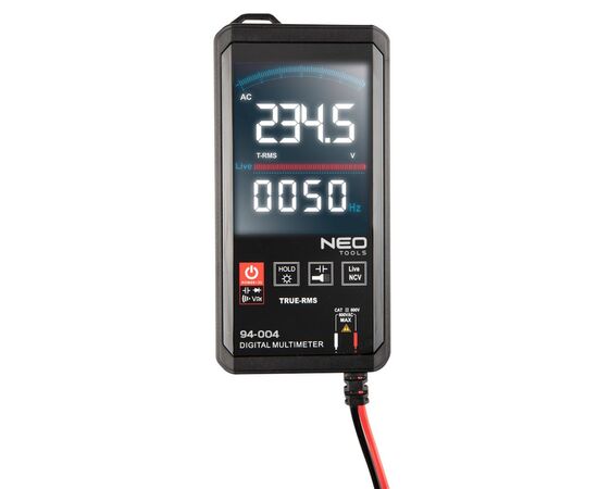 Цифровой мультиметр Neo Tools 0-600V, жидкокристаллический дисплей с подсветкой, сенсорный (94-004), изображение 8 Цифровой мультиметр Neo Tools 0-600V, жидкокристаллический дисплей с подсветкой, сенсорный (94-004), изображение 8