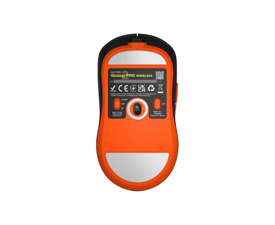 Мишка Hator Quasar 2 Pro Wireless/Bluetooth/USB Black/Orange (HTM560BO), зображення 3 Мишка Hator Quasar 2 Pro Wireless/Bluetooth/USB Black/Orange (HTM560BO), зображення 3