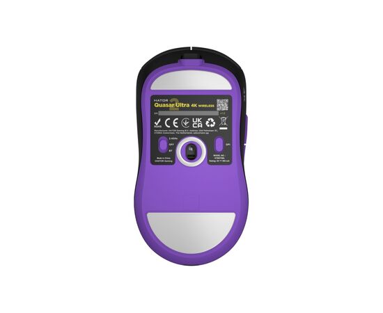 Мишка Hator Quasar 2 Ultra 4K Wireless/Bluetooth/USB Black/Lilac (HTM570BL), зображення 3 Мишка Hator Quasar 2 Ultra 4K Wireless/Bluetooth/USB Black/Lilac (HTM570BL), зображення 3