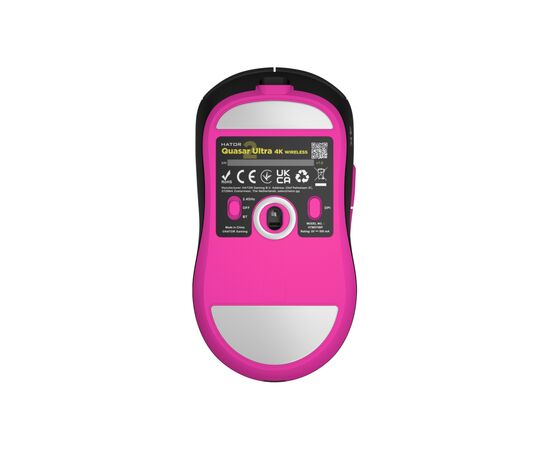 Мишка Hator Quasar 2 Ultra 4K Wireless/Bluetooth/USB Black/Pink (HTM570BP), зображення 3 Мишка Hator Quasar 2 Ultra 4K Wireless/Bluetooth/USB Black/Pink (HTM570BP), зображення 3