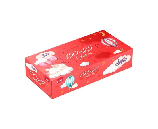 Серветки косметичні Chisto Softa Bunny 2 шари 150 + 25 шт. (4823098412441), зображення 2 Серветки косметичні Chisto Softa Bunny 2 шари 150 + 25 шт. (4823098412441), зображення 2