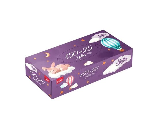 Серветки косметичні Chisto Softa Bunny 2 шари 150 + 25 шт. (4823098412441)