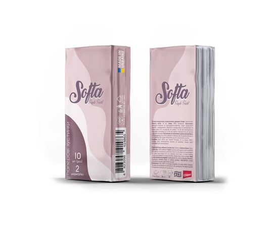 Серветки косметичні Chisto Softa 2 шари 10 шт х 10 пачок (4823098414841), зображення 5 Серветки косметичні Chisto Softa 2 шари 10 шт х 10 пачок (4823098414841), зображення 5