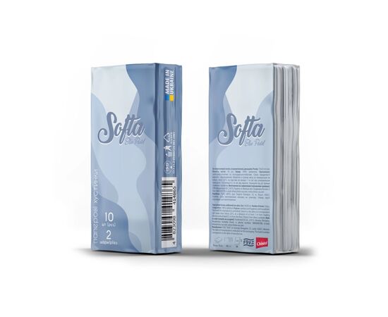 Серветки косметичні Chisto Softa 2 шари 10 шт х 10 пачок (4823098414841), зображення 6 Серветки косметичні Chisto Softa 2 шари 10 шт х 10 пачок (4823098414841), зображення 6