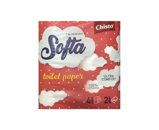 Туалетний папір Chisto Softa 2 шари 4 рулони (4823098408352)