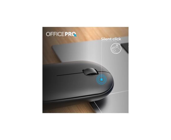 Мышка OfficePro M185B Silent Click Wireless Black (M185B), изображение 10 Мышка OfficePro M185B Silent Click Wireless Black (M185B), изображение 10