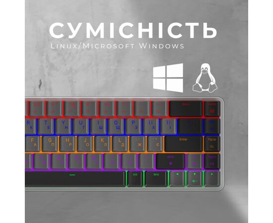 Клавиатура GamePro MK122R Red Swich Low Profile Wireless Dark Gray (MK122R), изображение 11 Клавиатура GamePro MK122R Red Swich Low Profile Wireless Dark Gray (MK122R), изображение 11