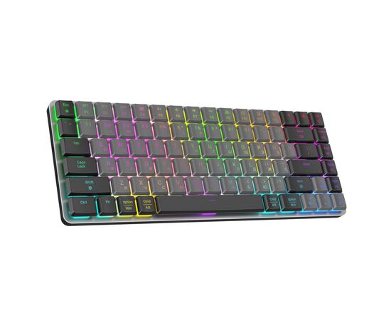 Клавіатура GamePro MK230R Red Swich Low Profile RGB Wireless/Bluetooth/USB Dark Gray (MK230R), зображення 2 Клавіатура GamePro MK230R Red Swich Low Profile RGB Wireless/Bluetooth/USB Dark Gray (MK230R), зображення 2