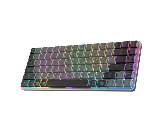 Клавіатура GamePro MK230R Red Swich Low Profile RGB Wireless/Bluetooth/USB Dark Gray (MK230R), зображення 3 Клавіатура GamePro MK230R Red Swich Low Profile RGB Wireless/Bluetooth/USB Dark Gray (MK230R), зображення 3