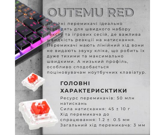 Клавіатура GamePro MK230R Red Swich Low Profile RGB Wireless/Bluetooth/USB Dark Gray (MK230R), зображення 7 Клавіатура GamePro MK230R Red Swich Low Profile RGB Wireless/Bluetooth/USB Dark Gray (MK230R), зображення 7