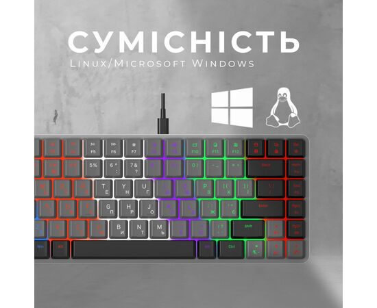 Клавиатура GamePro MK140R Red Swich Low Profile USB Dark Gray (MK140R), изображение 11 Клавиатура GamePro MK140R Red Swich Low Profile USB Dark Gray (MK140R), изображение 11