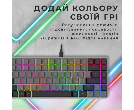 Клавіатура GamePro MK141R Red Swich Low Profile RGB USB Dark Gray (MK141R), зображення 12 Клавіатура GamePro MK141R Red Swich Low Profile RGB USB Dark Gray (MK141R), зображення 12