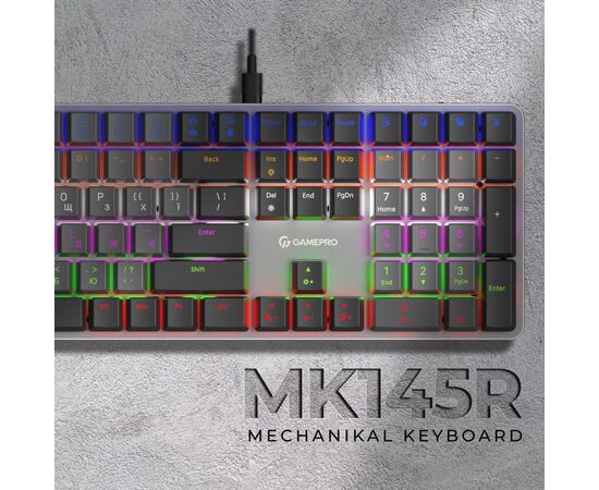 Клавиатура GamePro MK145R Red Swich Low Profile USB Dark Gray (MK145R), изображение 8 Клавиатура GamePro MK145R Red Swich Low Profile USB Dark Gray (MK145R), изображение 8