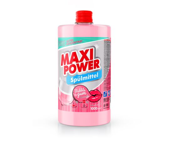 Засіб для ручного миття посуду Maxi Power Бабл Гам запаска 1000 мл (4823098411970)