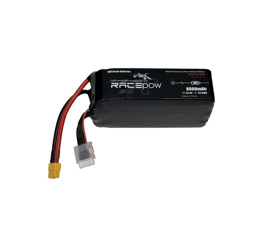 Аккумулятор для дрона RacePow Lipo 6s 8000mAh 80C XT60 (8000mAh-6s-80C), изображение 4 Аккумулятор для дрона RacePow Lipo 6s 8000mAh 80C XT60 (8000mAh-6s-80C), изображение 4