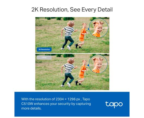 Камера видеонаблюдения TP-Link TAPO-C510W, изображение 5 Камера видеонаблюдения TP-Link TAPO-C510W, изображение 5
