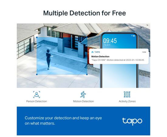 Камера видеонаблюдения TP-Link TAPO-C510W, изображение 6 Камера видеонаблюдения TP-Link TAPO-C510W, изображение 6
