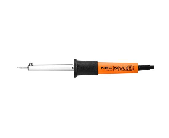 Паяльник електричний Neo Tools 40Вт 450°C нікельована мідь (19-155)