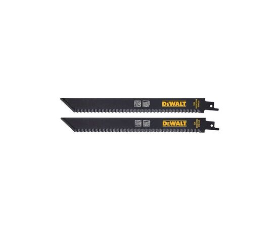 Полотно DeWALT для спец. материалов, точный рез, 225 мм, шаг 6 TPI, 2 шт (DT2450), изображение 2 Полотно DeWALT для спец. материалов, точный рез, 225 мм, шаг 6 TPI, 2 шт (DT2450), изображение 2