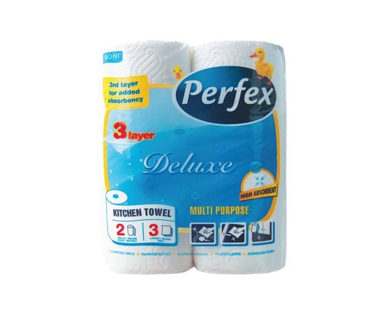 Паперові рушники Perfex Deluxe 3 шари 2 рулони (8606102287381)