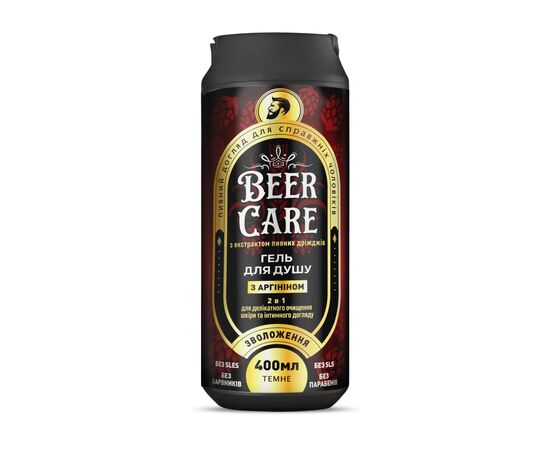 Гель для душа Beer Care 2 в 1 С аргинином Увлажнение 400 мл (4820164642009)
