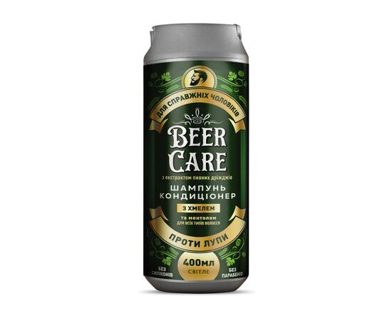 Шампунь Beer Care З хмелем та ментолом Проти лупи 400 мл (4820164641965)