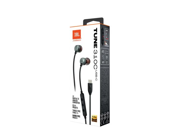 Навушники JBL Tune 310C USB-C Black (JBLT310CBLK)
